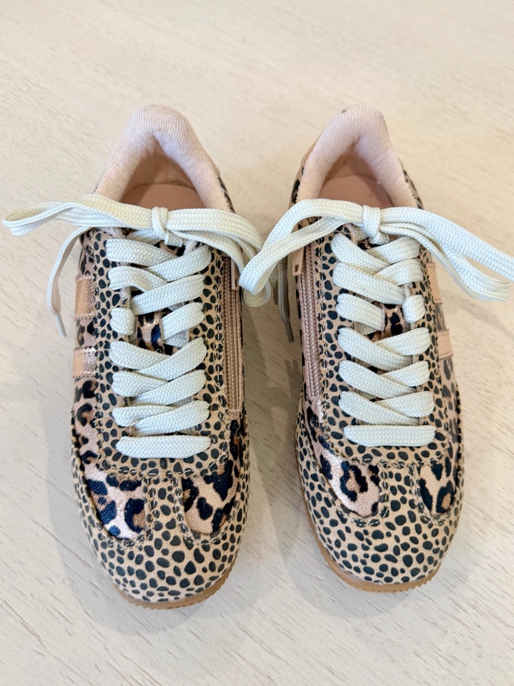 DV by Dolce Vita Pink Leopard Print Kids Sneakers